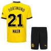 Conjunto (Camiseta+Pantalón Corto) Borussia Dortmund Malen 21 Primera Equipación 23-24 - Niño